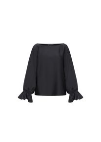 Betty Barclay, Damen, Satinbluse &raquo;Satin-Bluse mit U-Boot-Ausschnitt&laquo;, Schwarz, 40, Schwarz, Passform: Figurumspielend