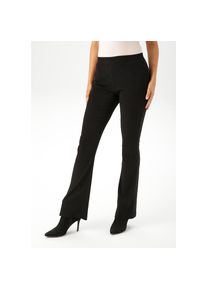 Aniston CASUAL, Damen, Schlaghose aus weichem, strukturierten Jersey, schwarz, N-Gr, 44 -N-Gr, schwarz, Hose in trendiger Bootcut-Form