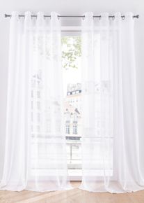 Gardin med lett struktur f&aring;s ogs&aring; i ekstra lang (1-pack), hvit, st&oslash;rrelse 145x140 cm, bonprix
