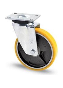 realspace Pro RS PRO, M&ouml;belrollen, Drehlager Lenkrolle, Rad &oslash; 100mm, 300kg, Ge