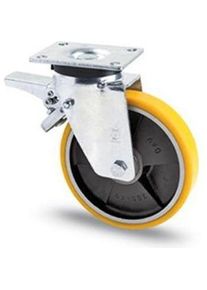 realspace Pro RS PRO, M&ouml;belrollen, Drehlager Lenkrolle, Rad &oslash; 100mm, 250kg, Ge