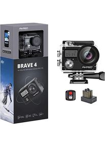 Akaso Actionkamera, 4K 20MP Actionkamera/Unterwasserkamera mit Bildstabilisierung, Zoom -Timer, 30 m (WLAN), Action Cam, Schwarz
