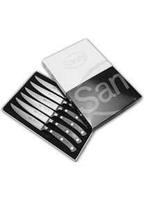 Sanelli Set di Coltelli da Bistecca Ergoforge, Besteck, Mehrfarbig