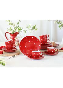 Creatable, Geschirrset, Polka Dots (18 Stk.)
