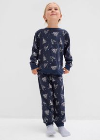 bonprix Pijama din bumbac organic 100% (set/2 piese), albastru, 128/134