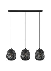 Eglo H&auml;ngeleuchte &raquo;Dembleby&laquo; E27 H&auml;ngelampe Vintage, Natur, Hygge, Holzgeflecht, E27, &Oslash; 20 cm