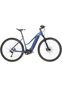 Kross &raquo;E-Crossrad Evado Hybrid 6.0 28 Zoll blau&laquo; 10 Gang Shimano DEORE XT T8000 Schaltwerk Kettenschaltung Mittelmotor 250 W Pedelec, Elektrofahrrad 