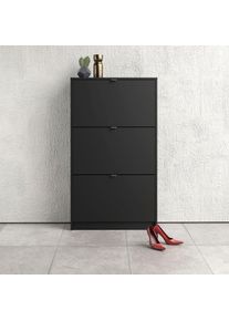 Inosign Schuhschrank &raquo;Shoes Schuhaufbewahrung, Schuhkommode, Schuhregal, &laquo; mit drei Klappen, 2 B&ouml;den, H&ouml;he 123 cm, ca. 18 Paar Schuhe