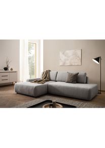 Home Affaire Ecksofa &raquo;TORGE, Schlafsofa Cord, Samtvelours u. Strukur fein, Couch in L-Form&laquo; Schlaffunktion und Bettkasten, Liegefl&auml;che: 210x125 cm, 