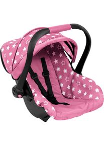 BAYER Puppen Autositz &raquo;rosa/goldfarben Schleife&laquo; mit Dach