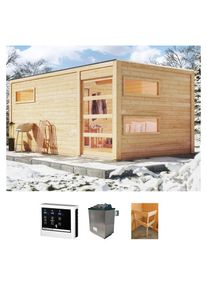 Konifera Saunahaus &raquo;Hagen&laquo; Set, Ofen 9 KW externe Strg easy