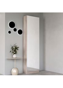 FORTE Schuhschrank &raquo;Calma Schuhschrank, Spiegelt&uuml;re, 12 Paar Schuhe, T&uuml;ranschlag w&auml;hlbar&laquo; B/H/T : 50/179, 7/20 cm, Schuhschrank mit Spiegelt&uuml;re, 180cm