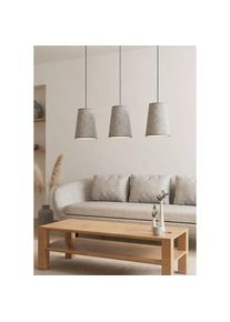 Eglo H&auml;ngeleuchte &raquo;ALSAGER&laquo; E27 1 Stk. Pendelleuchte, Filz in Grau und Metall in Schwarz, E27 Fassung, 91 cm