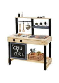 Muddy Buddy Outdoor-Spielk&uuml;che &raquo;Grill & Chill&laquo; natur - schwarz; FSC - sch&uuml;tzt Wald