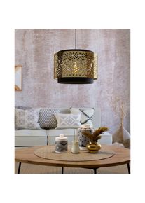 Eglo H&auml;ngeleuchte &raquo;SANDBACH Pendellampe, Stahl, E27, IP20, Wohnzimmerlampe, Retro, Lampe&laquo; E27 1 Stk. H&auml;ngeleuchte, H110 x &Oslash;42 cm, schwarz, messing, 