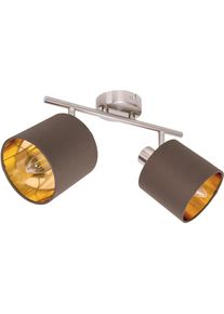 N&auml;ve n&auml;ve Deckenleuchte &raquo;Maron&laquo; E14 1 Stk. 2er Deckenleuchte, Wandleuchte, Spot, 2xE14 max. 40W, Metall/Textil