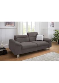 COTTA Polstergarnitur &raquo;Komaris, B: 193 bzw. 100 cm&laquo; Set, Set: 3er-Sofa & Hocker, mit Kopfteilverstellung