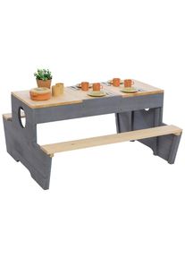 Muddy Buddy Garten-Kindersitzgruppe &raquo;Creator&laquo; Outdoor Spieltisch, natur - wolkengrau; FSC - sch&uuml;tzt Wald