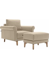 Creation BY ROLF BENZ Sessel &raquo;CR.450, Designsessel, Loungesessel&laquo; modern Landhaus, mit tollem Sitzkomfort, Breite 88 cm, Fu&szlig; Nussbaum