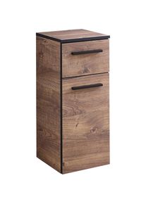Saphir Unterschrank &raquo;Quickset 374 Badschrank, 1 T&uuml;r, 1 Schublade, inkl. T&uuml;rd&auml;mpfer&laquo; Badezimmer-Unterschrank, Eiche Ribbeck quer Nachbildung, 30 cm 