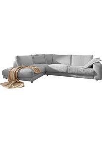 Home Affaire Ecksofa &raquo;Enisa XXL B/T/H: 325/224/85 cm L-Form&laquo; Kuschelig, gem&uuml;tlich, in 5 Farben, Bezug in Cord, mit 2 Zierkissen