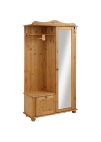 Home Affaire Kompaktgarderobe &raquo;Adele&laquo; Breite 108 cm, mit Spiegelt&uuml;r, aus massiver Kiefer, FSC