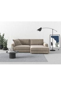 Trendmanufaktur Ecksofa &raquo;Bourbon, Mega Designsofa mit tollem Sitzkomfort, Breite 250cm, L-Form&laquo; extra tiefe Sitzfl&auml;che, wahlweise mit 