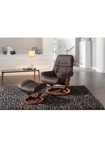 stressless Relaxsessel &raquo;Ruby&laquo; Set, Relaxsessel mit Hocker, mit Classic Base, Gr&ouml;&szlig;e M, Gestell Eiche, Wenge, Braun & Schwarz