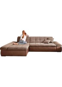 DOMO collection Ecksofa &raquo;Moric, L-Form, XXL-Sofa - Breite 300cm, viel Platz, auch in Cord&laquo; wahlweise mit Bettfunktion und Armteilverstellung, beige-