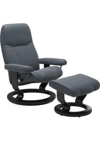 stressless Relaxsessel &raquo;Consul&laquo; Set, Relaxsessel mit Hocker, mit Hocker, mit Classic Base, Gr&ouml;&szlig;e S, Gestell Schwarz