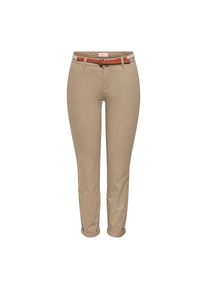 Only Chinohose &raquo;ONLBIANA &ndash; Chinohose mit G&uuml;rtel und Umschlagsaum&laquo; slim fit, modisch, Web, Baumwollmischung