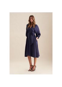 Seidensticker Sommerkleid &raquo;Schwarze Rose&laquo; 3/4 Rundhals Uni blau, Gr&ouml;&szlig;e XL(42)