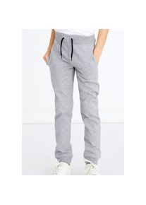 name it Sweathose &raquo;NKMSWEAT &ndash; Jogger mit verstellbarem Bund und Rippb&uuml;ndchen&laquo; unifarben, casual, regular fit, angeraute Sweatware grau, Gr&ouml;&szlig;e 146