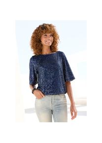 Lascana Paillettenshirt mit weiten &Auml;rmeln, festliches Glitzershirt, Partyshirt