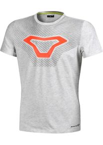 Macna Logo, camiseta , color: Gris Claro/Naranja Ne&oacute;n , tama&ntilde;o: XL