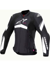 Alpinestars Stella T-GP Plus R V4, textile jacket women , color: Black/White , size: S