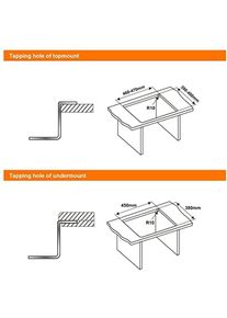 Ibergrif, Sp&uuml;lbecken, Lavello con Filtro di Scarico (Unterbausp&uuml;le, 43 cm, 50 cm)