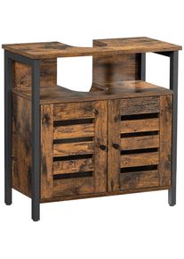 VASAGLE, Waschbeckenunterschrank, Havanna (60 x 30 x 60 cm)