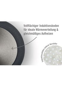 Woll Eco Logic QXR Braadpan, rond met zijgrepen, inductief, ovenbestendig, antiaanbaklaag, Pfanne + Kochtopf, Schwarz