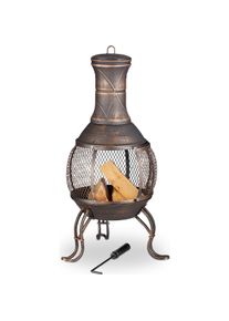 Relaxdays, Gartenchemin&eacute;e, Aztekenofen