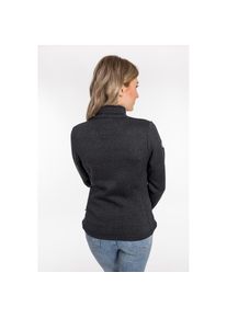 DEPROC Active, Damen, Strickfleecejacke &raquo;LUVERNE WOMEN&laquo; Kontrastreissverschluss, anthrazit, 36/38 (M), anthrazit, Modische Strickfleecejacke mit 