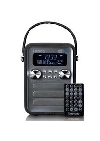 Lenco, Digitalradio (DAB+) &raquo;PDR-051&laquo; (Bluetooth Digitalradio (DAB+) FM-Tuner mit RDS ) mit Subwoofer, Bluetooth und Sleep-Timer, Schwarz/Silber, Sleep