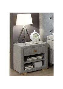 Home Affaire, Nachtkonsole &raquo;Claire&laquo;, hellgrau, B/H/T: 52 cm x 54 cm x 43 cm, hellgrau
