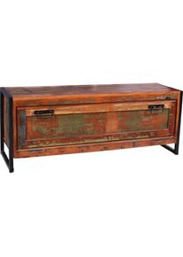 Sit, Schuhkommode &raquo;Bali&laquo; aus recyceltem Holz, Shabby Chic, Vintage, bunt, Massivholz, Recyceltes Altholz, B/H/T: 130 cm x 50 cm x 40 cm, bunt