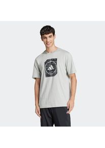 adidas Sportswear, Herren, T-Shirt &raquo;M C CAMO BOX T&laquo; ohne Verschluss, aus weichem Single Jersey, pflegeleicht, Wonder Silver, 3XL, Wonder Silver, Ein 