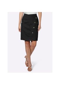 Heine, Damen, Jeansrock, schwarz, 46, schwarz, mit Elasthan