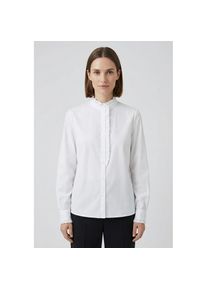 BOSS Orange, Damen, Hemdbluse &raquo;Banny Premium Damenmode&laquo; mit R&uuml;schen-Details, Stehkragen, White 100, 36, Bluse von BOSS Orange Womenswear