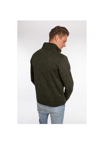 DEPROC Active, Herren, Strickfleecejacke &raquo;LACEWOOD MEN&laquo; Kontrastreissverschluss, gr&uuml;n, S, gr&uuml;n, Modische Strickfleecejacke mit Stehkragen