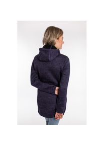 DEPROC Active, Damen, Strickfleecejacke &raquo;TYNDALL WOMEN&laquo; in edler Melangeoptik, dunkellila, 40/42 (M), dunkellila, Strickfleecemantel TYNDALL mit 