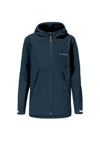 Vaude, Unisex, Softshelljacke &raquo;KIDS MOAB STRETCH JACKET&laquo; mit Kapuze f&uuml;r Kinder und Jugendliche, mit Kapuze, mit Rei&szlig;verschlusstaschen, dark sea, 122/